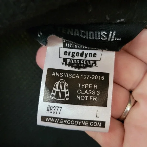 Ergodyne Quilted Bomber Jacket Glo-Wear 8377 Neon Yellow Size L Large - Picture 7 of 14